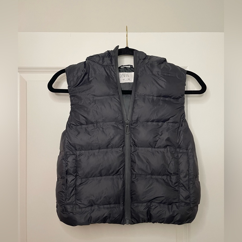 Zara Kids Black Puffer Vest